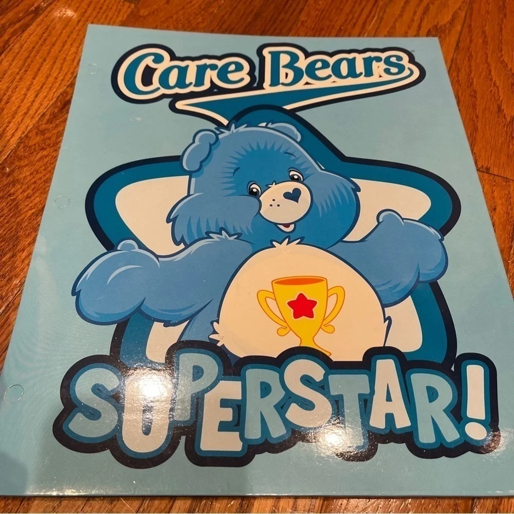 Star point 2004 Care Bears Superstar! Blue Pocket Folder